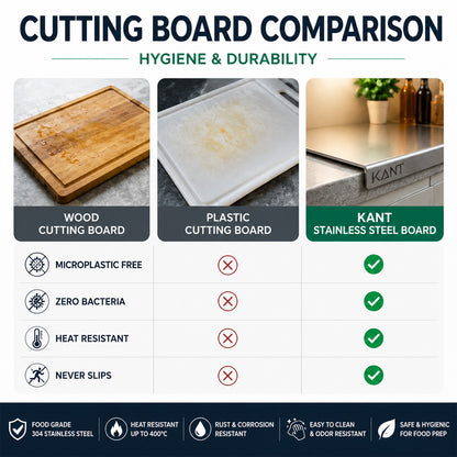 🔪 50% OFF NOW! ✨ Stainless Steel Countertop Chopping Board – Hygienic, Knife-Friendly & Easy-Clean Surface 🍽️