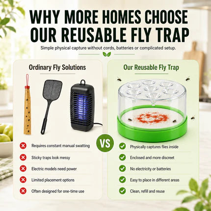 Darolio®🪰 Reusable Non-Electric Fly & Mosquito Trap – Safe, Durable🏡
