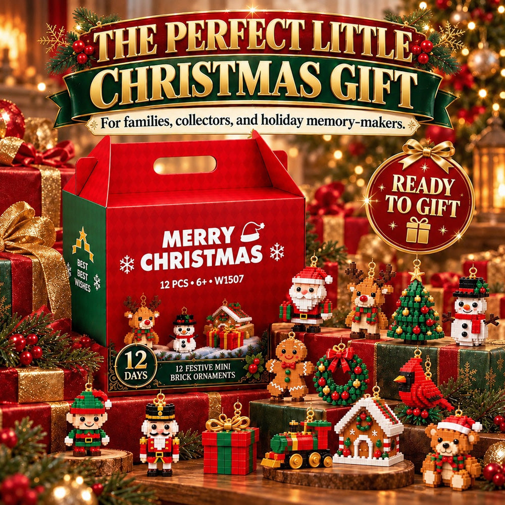 ⏳ Last day to save 49% – 🎄12-Day Mini Christmas Ornament Advent Calendar | 24 unique festive buildable designs with hanging loops—perfect for decorating Christmas trees, wreaths, and holiday displays