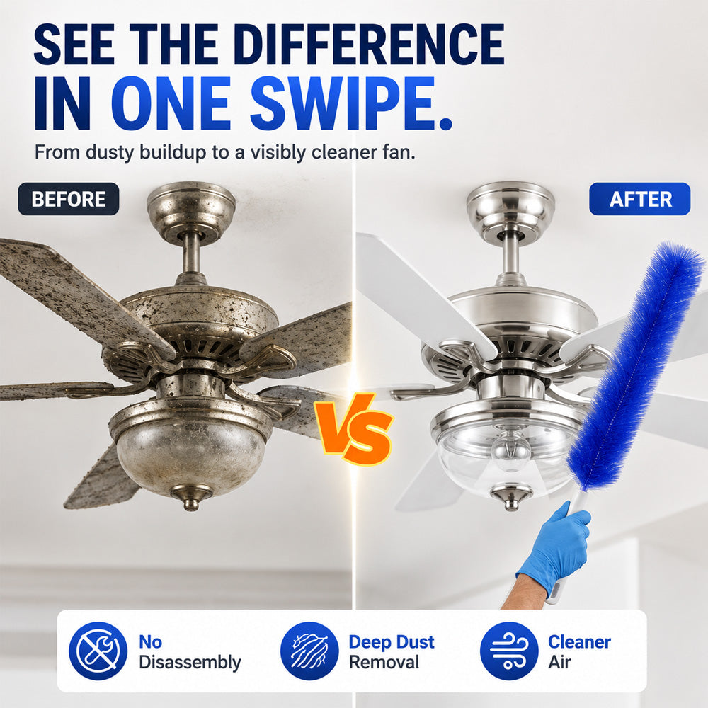 🧹Fan Cleaning Brush – Deep Clean Dust Fast Without Disassembly