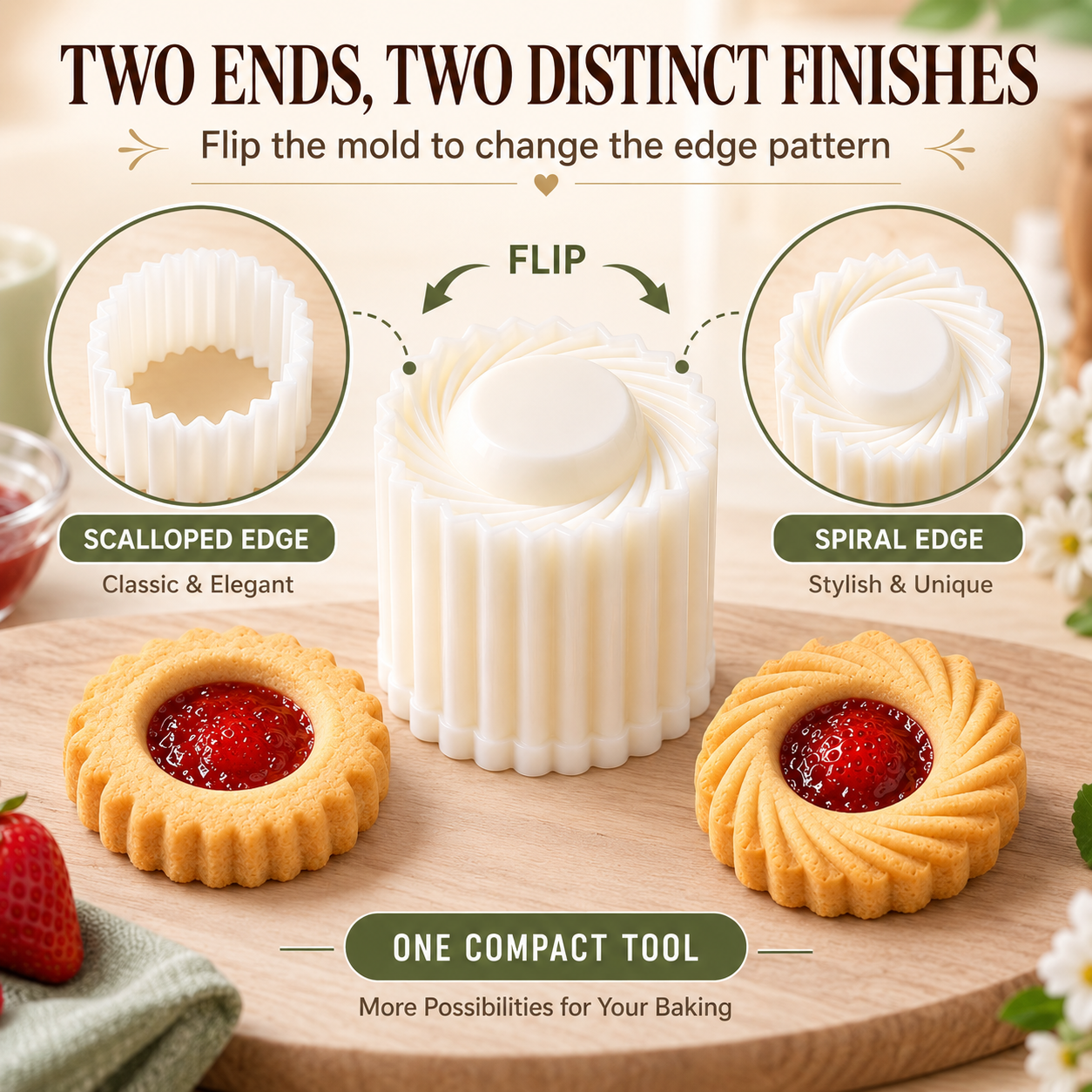 ✨ 50% OFF | 🥮2-in-1 Dual-Ended Pastry Mold (Over 50K Sold!)