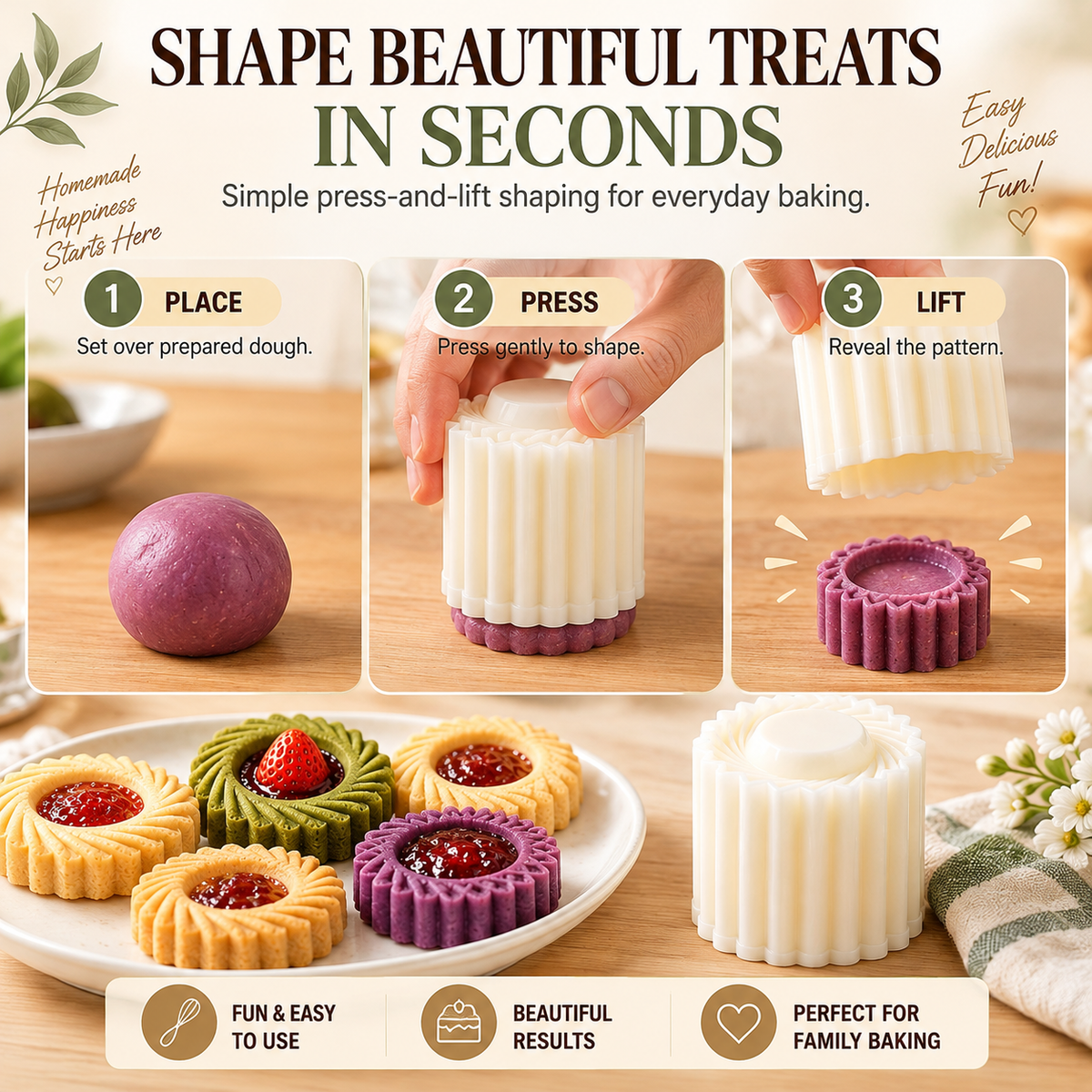 ✨ 50% OFF | 🥮2-in-1 Dual-Ended Pastry Mold (Over 50K Sold!)