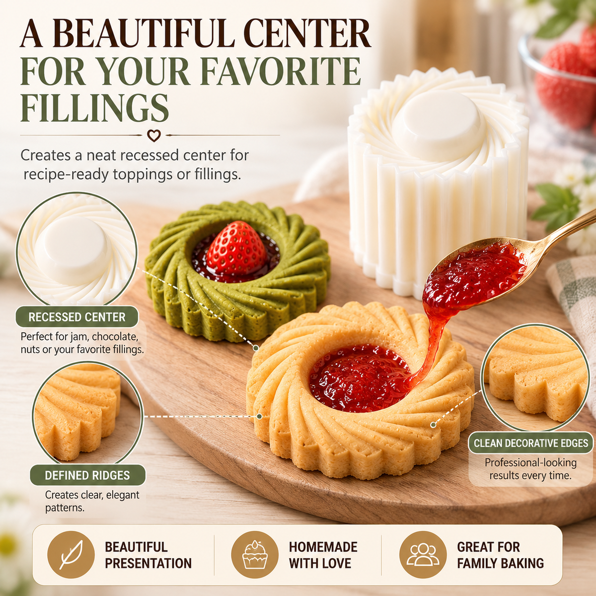 ✨ 50% OFF | 🥮2-in-1 Dual-Ended Pastry Mold (Over 50K Sold!)