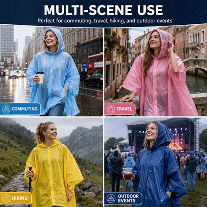 🌧️ 50% OFF! Pocket-Size Emergency Rain Poncho, Ball-Packed Waterproof Raincoat, One-Size Lightweight Rain Protection for Travel, Hiking & Outdoor