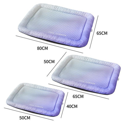 Darolio®❄️Pet Cooling Mat for Dogs & Cats 🐾  Naturally Cool Ice-Silk Pad • Breathable, Washable & Soft