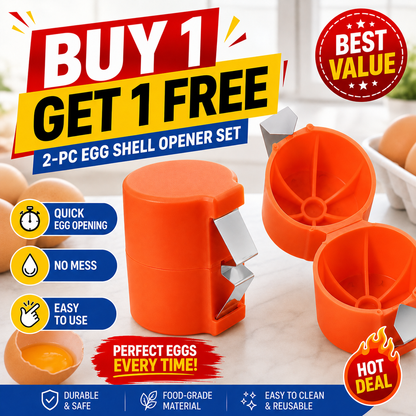 upsell🔥🔥🔥Limited-time 😮‍💨 Buy 1 Get 1 Free ！！！🍳 Quick Egg Cracker Tool – Open Hundreds Of Eggs Faster & Cleaner 🔥