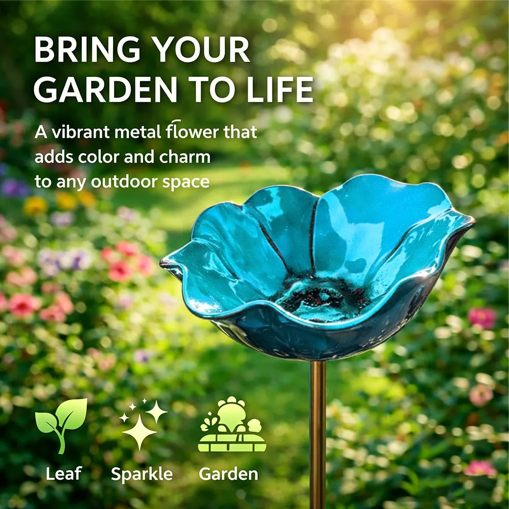 Darolio® 💖🎁2026 Mother's Day Gifts 40% Off--🎁Handmade Metal Flower Garden Stake🐦