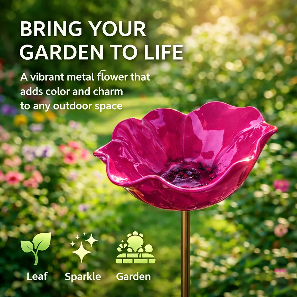 Darolio® 💖🎁2026 Mother's Day Gifts 40% Off--🎁Handmade Metal Flower Garden Stake🐦