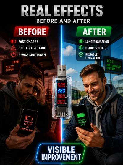 ⚡50% OFF |🔌USB Smartphone Battery Repair Dongle – Plug‑&‑Play, No Disassembly, Optimise Your Phone Battery Performance!
