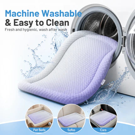 Darolio® ❄️ Naturally Cool Ice-Silk Pet Mat • Breathable, Washable & Soft