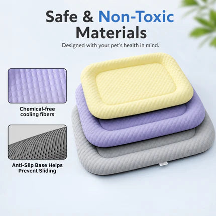 Darolio® ❄️ Naturally Cool Ice-Silk Pet Mat • Breathable, Washable & Soft