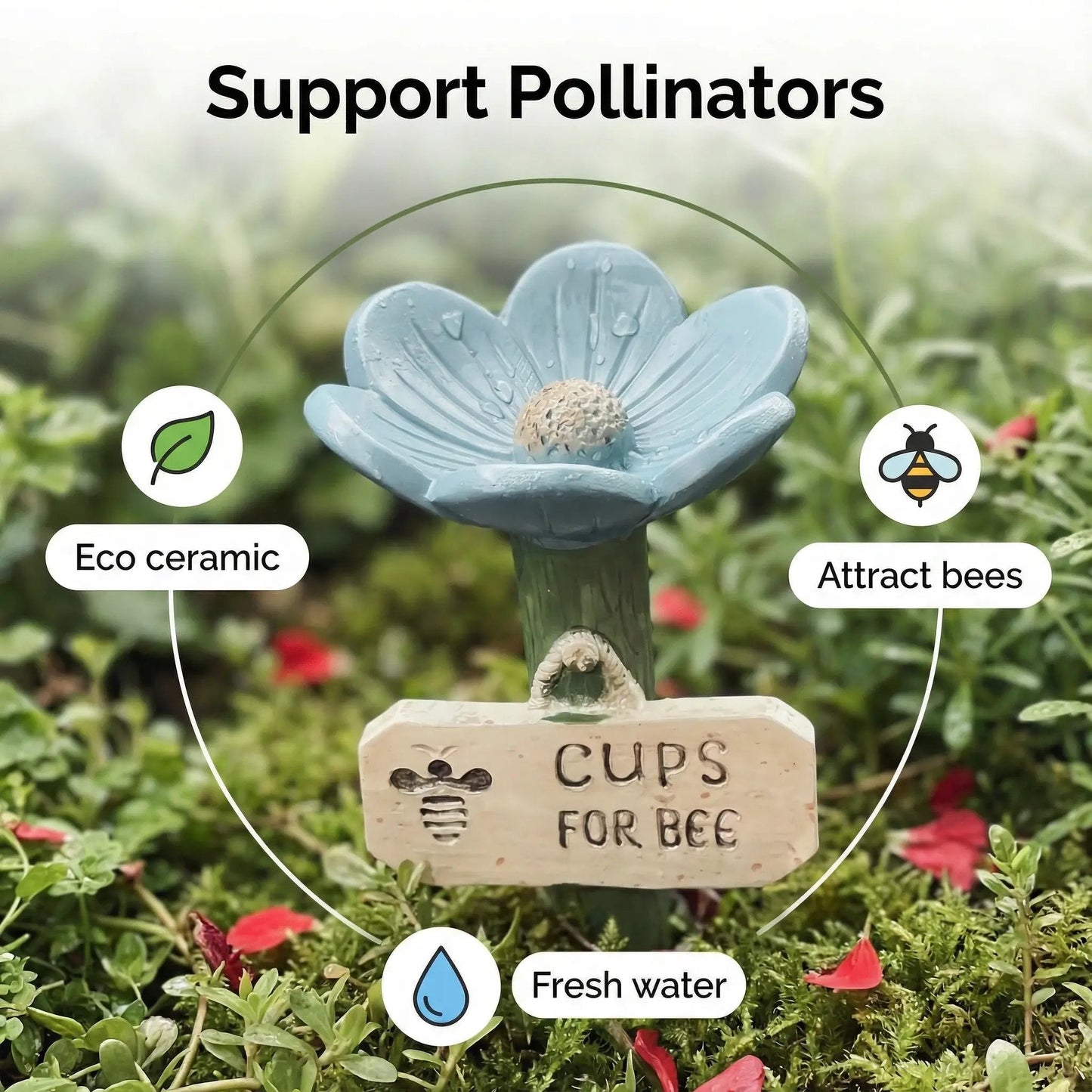 Darolio®🐝Flower-Shaped Bee Watering Station💧
