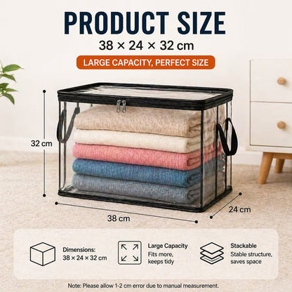 ⏰🔥Darolio®LIMITED TIME 50% OFF! 🏠 Transparent Large-Capacity Dustproof & Moisture-Proof Storage Bag – Perfect for Clothes, Toys, Books & More ✨