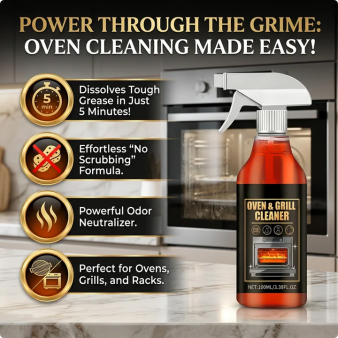 Darolio®🧼 BUY 2 GET 1 FREE! ✨ Oven & Grill Cleaner Spray – Dissolves Grease in 5 Mins, No Scrubbing & Eliminates Odors 🔥  21 Reviews