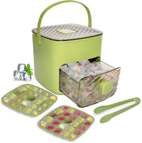 Darolio® 🧊Portable Ice Maker with Lid and Storage Box (48 cubes)