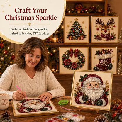 🧘Relaxing & Beginner-Friendly - Darolio®🎨💎DIY Christmas Pearl Art Kit