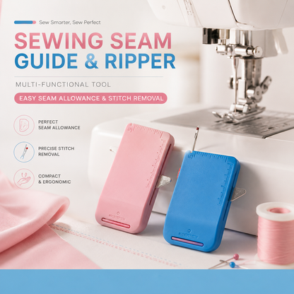 Darolio® 🧵 Sewing Seam Guide & Ripper – Multi-functional Tool, Easy Seam Allowance & Stitch Removal ✂️🪡