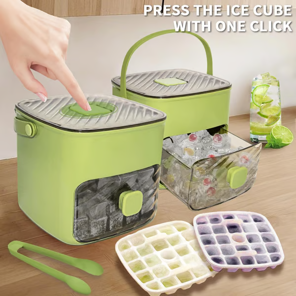 Darolio® 🧊Portable Ice Maker with Lid and Storage Box (48 cubes)