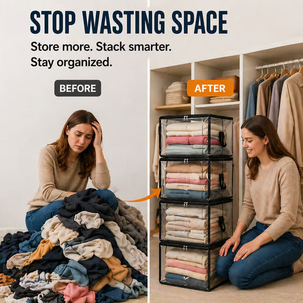 ⏰🔥Darolio®LIMITED TIME 50% OFF! 🏠 Transparent Large-Capacity Dustproof & Moisture-Proof Storage Bag – Perfect for Clothes, Toys, Books & More ✨