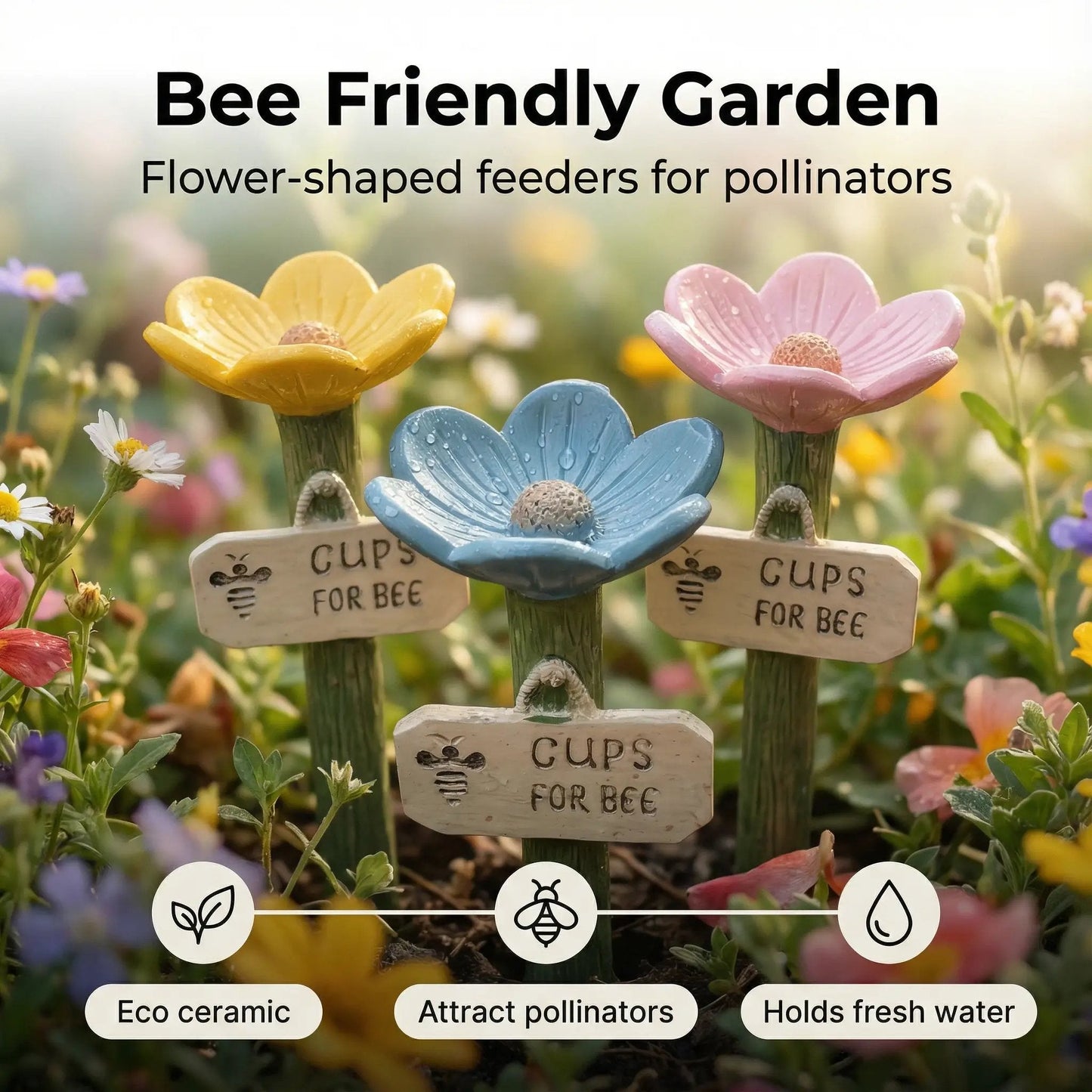 Darolio®🐝Flower-Shaped Bee Watering Station💧
