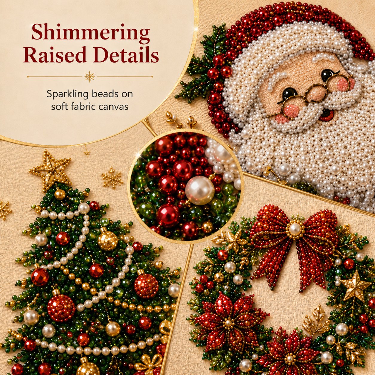 🧘Relaxing & Beginner-Friendly - Darolio®🎨💎DIY Christmas Pearl Art Kit