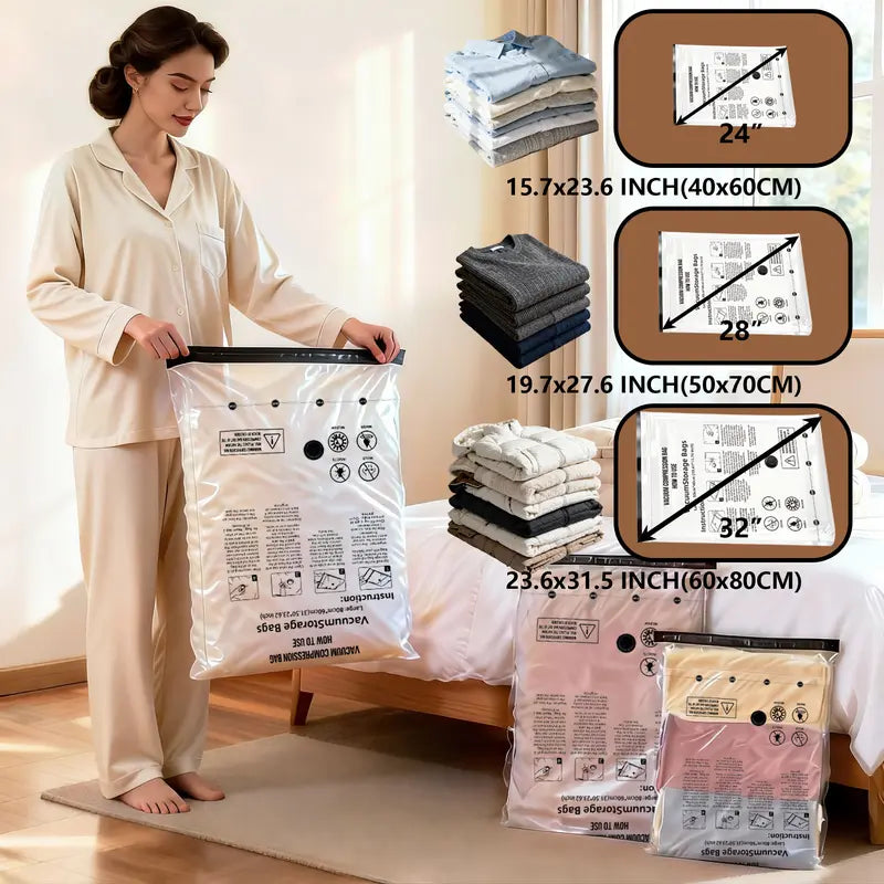 Darolio®Cordless Travel Vacuum Storage Compression Bag Set