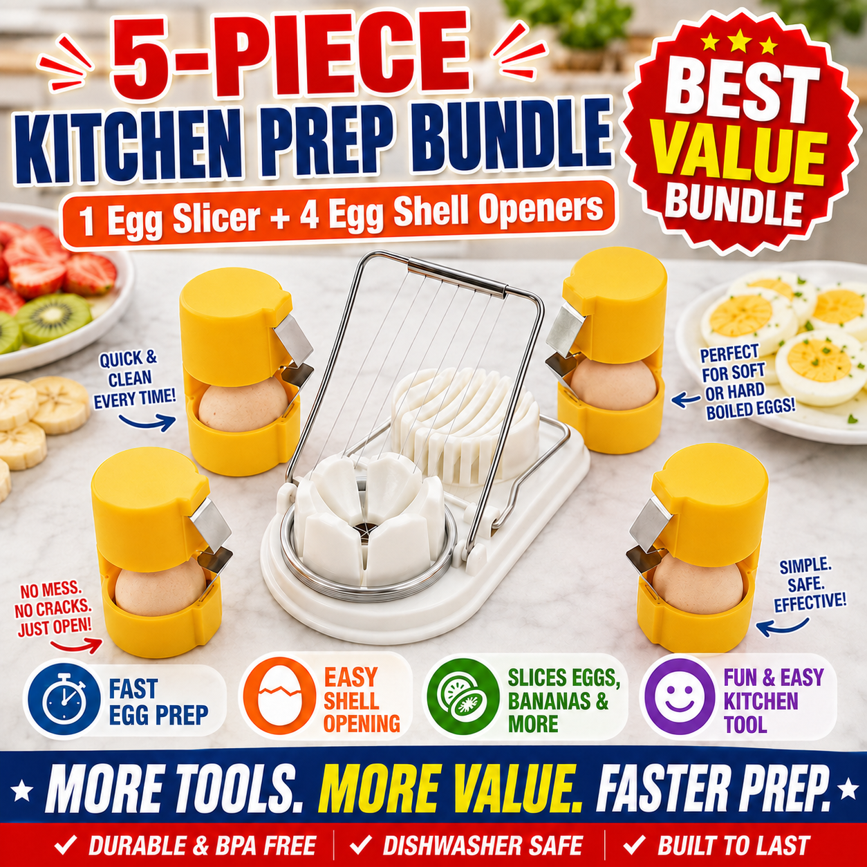 upsell🔥🔥🔥Limited-time 😮‍💨 Buy 1 Get 1 Free ！！！🍳 Quick Egg Cracker Tool – Open Hundreds Of Eggs Faster & Cleaner 🔥