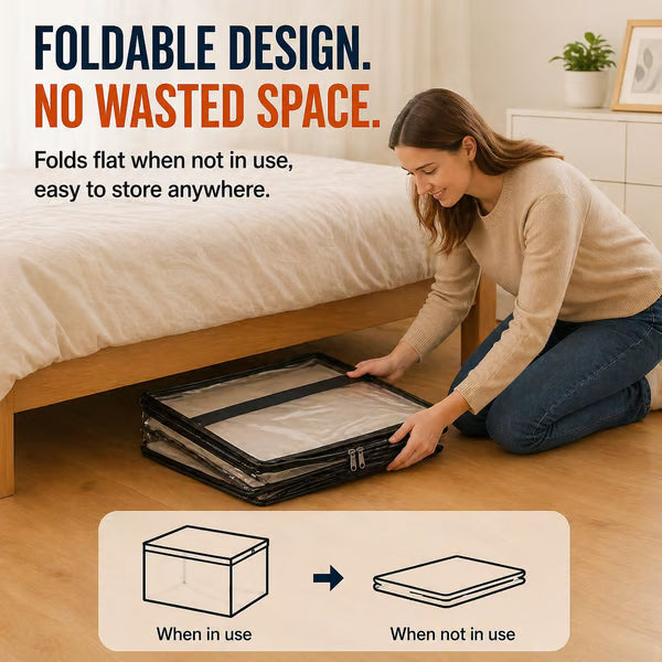 ⏰🔥Darolio®LIMITED TIME 50% OFF! 🏠 Transparent Large-Capacity Dustproof & Moisture-Proof Storage Bag – Perfect for Clothes, Toys, Books & More ✨