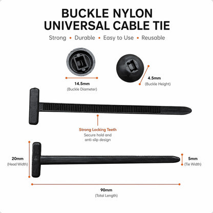 Last Day Clearance Sale 50% OFF🔥Nylon Universal Cable Tie Buckle