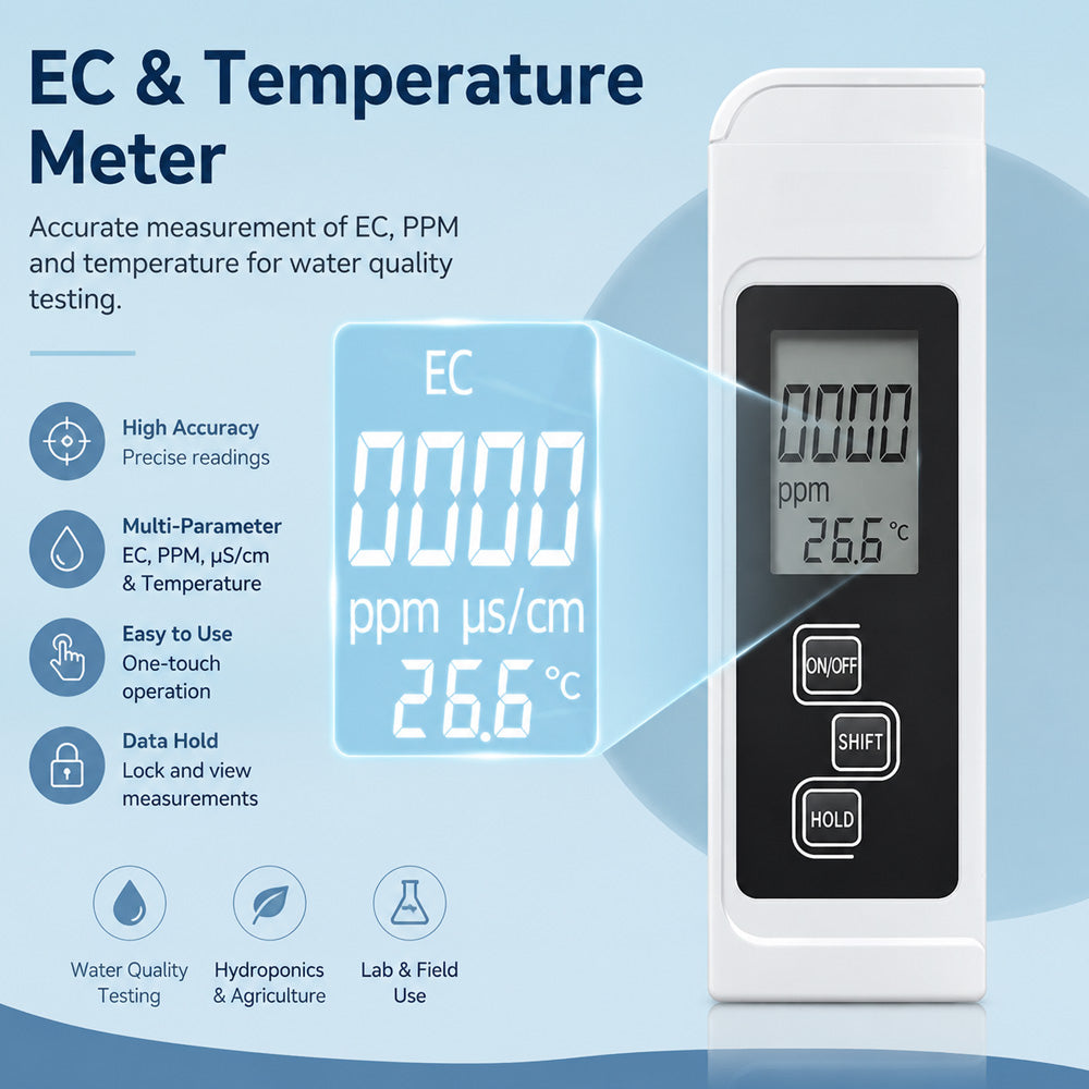 Darolio®✨ 3-in-1 Digital Water Quality Tester-Measure TDS💧, Conductivity & Temperature Anywhere