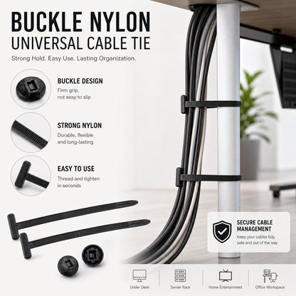 Last Day Clearance Sale 50% OFF🔥Nylon Universal Cable Tie Buckle
