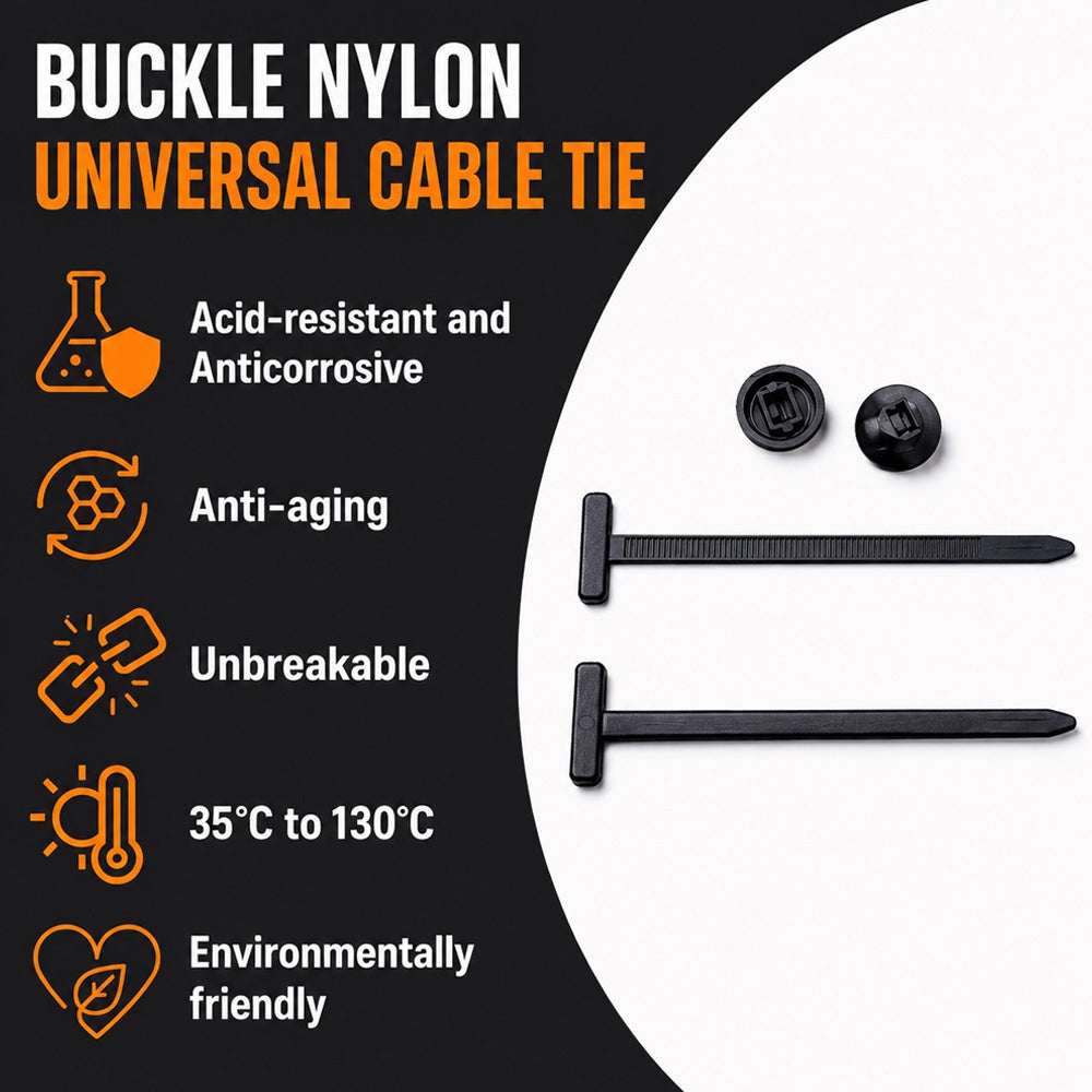 Last Day Clearance Sale 50% OFF🔥Nylon Universal Cable Tie Buckle