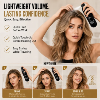 upsell 🎉Limited Time 💥Buy 3 get 2 free🌸Volumizing Setting Spray Create Fluffy, Bouncy Hair With Lightweight All-Day Hold ✨