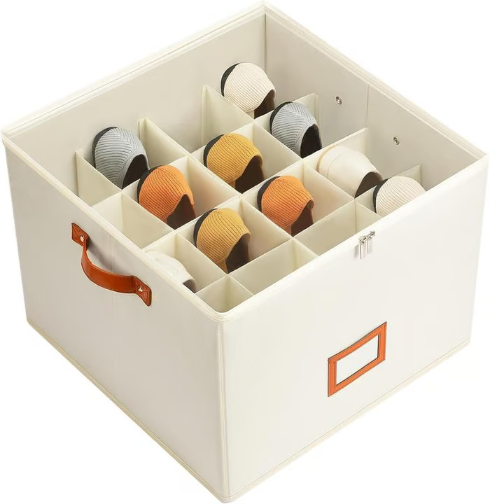 Darolio®🔥Oxford Fabric Foldable Design Shoe Organizer, Storage Box