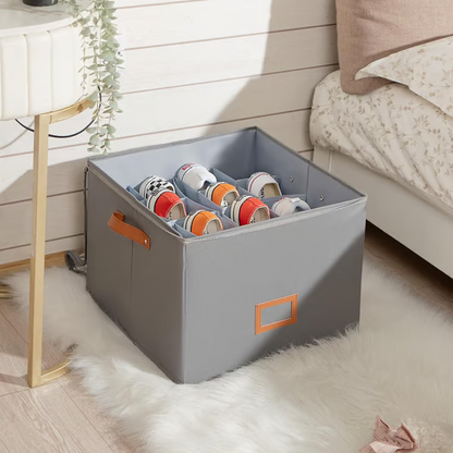 Darolio®🔥Oxford Fabric Foldable Design Shoe Organizer, Storage Box