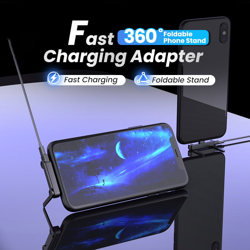 🔥Darolio®Fast Charging Adapter with 360° Foldable Phone Stand