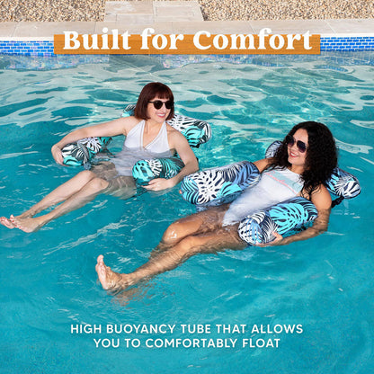 Darolio®💎 -50% ON INFLATABLE POOL FLOATING CHAIR! 💎 Tropical Leaf Design, Ultra-Lightweight & Puncture-Resistant PVC ✨