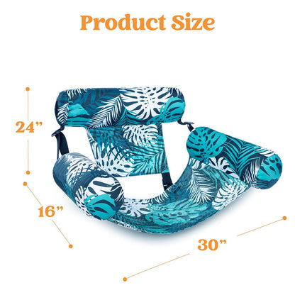 Darolio®💎 -50% ON INFLATABLE POOL FLOATING CHAIR! 💎 Tropical Leaf Design, Ultra-Lightweight & Puncture-Resistant PVC ✨