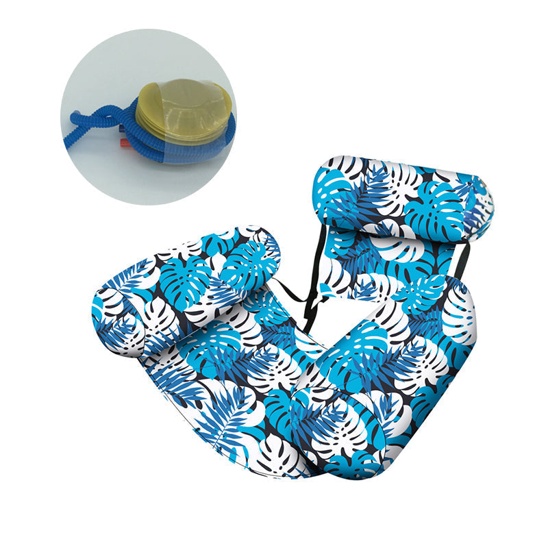Darolio®💎 -50% ON INFLATABLE POOL FLOATING CHAIR! 💎 Tropical Leaf Design, Ultra-Lightweight & Puncture-Resistant PVC ✨