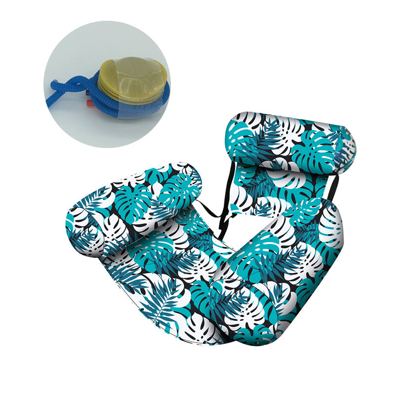 Darolio®💎 -50% ON INFLATABLE POOL FLOATING CHAIR! 💎 Tropical Leaf Design, Ultra-Lightweight & Puncture-Resistant PVC ✨