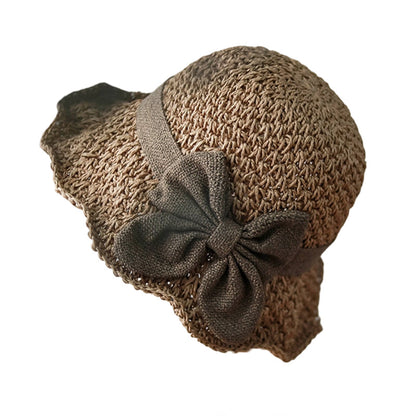 Darolio®🌞 Elegant Woven Straw Sun Hat with Bow – Breathable, Foldable & Perfect for Beach & Travel 👒