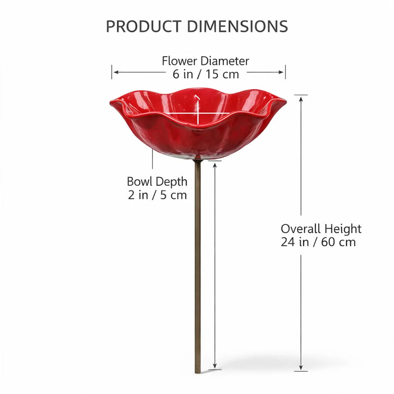 Darolio® 💖🎁2026 Mother's Day Gifts 40% Off--🎁Handmade Metal Flower Garden Stake🐦