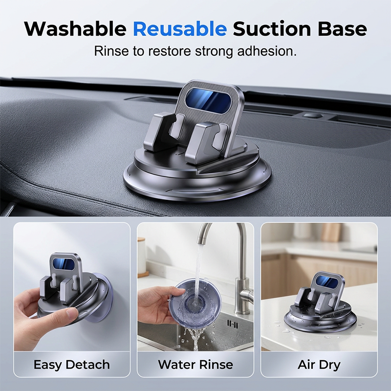 Darolio® 🚗 40% OFF NOW!📱 Rotating Dashboard Car Phone Holder – 360° Adjustable & Anti-Slip – Hands-Free Phone Mount 🛡️
