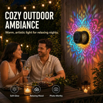 🌞 50% OFF NOW! 🌀 Solar Mandala Light – Stunning Pattern Projection, 2-in-1 Floor & Wall Design & IP65 Waterproof Auto On/Off 🌿