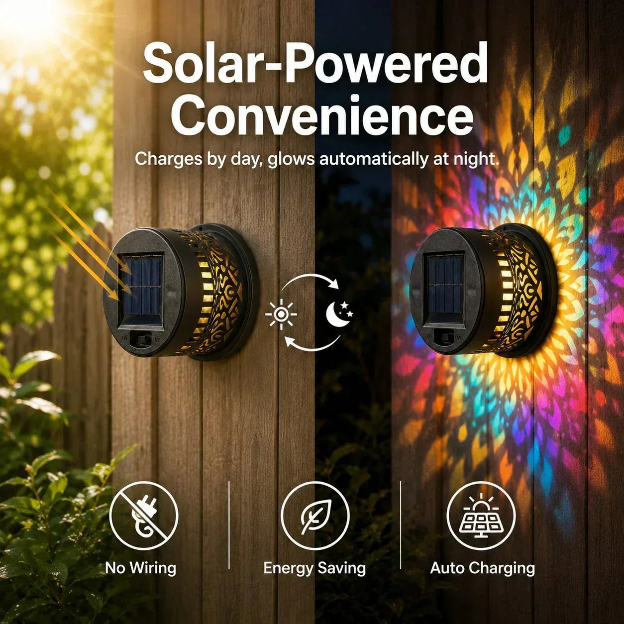 🌞 50% OFF NOW! 🌀 Solar Mandala Light – Stunning Pattern Projection, 2-in-1 Floor & Wall Design & IP65 Waterproof Auto On/Off 🌿