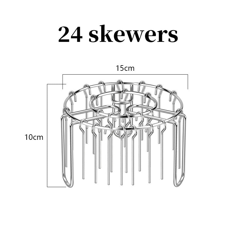Darolio®🔥 Air Fryer BBQ Skewer Rack – 🥩💖Enjoy Grilled-Style Meat, Veggies & Kebabs at Home