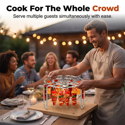Darolio®🔥 Air Fryer BBQ Skewer Rack – 🥩💖Enjoy Grilled-Style Meat, Veggies & Kebabs at Home