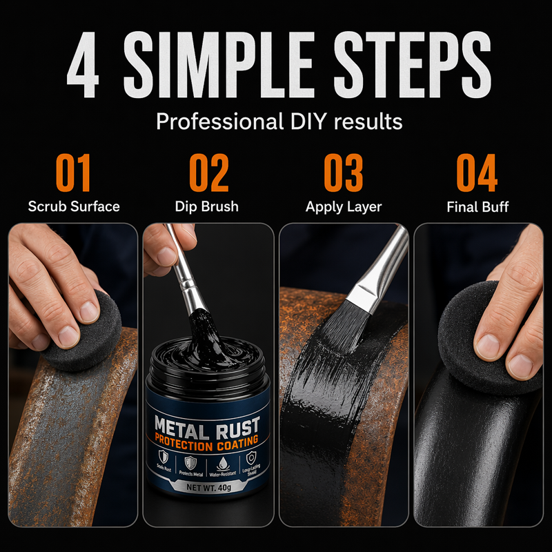 🎉🔥50K+ SOLD 🔥 Metal Rust Protection Black Repair Paste – Restore Rusty Gates, Fences & Outdoor Furniture With A Protective Black Finish✨✨