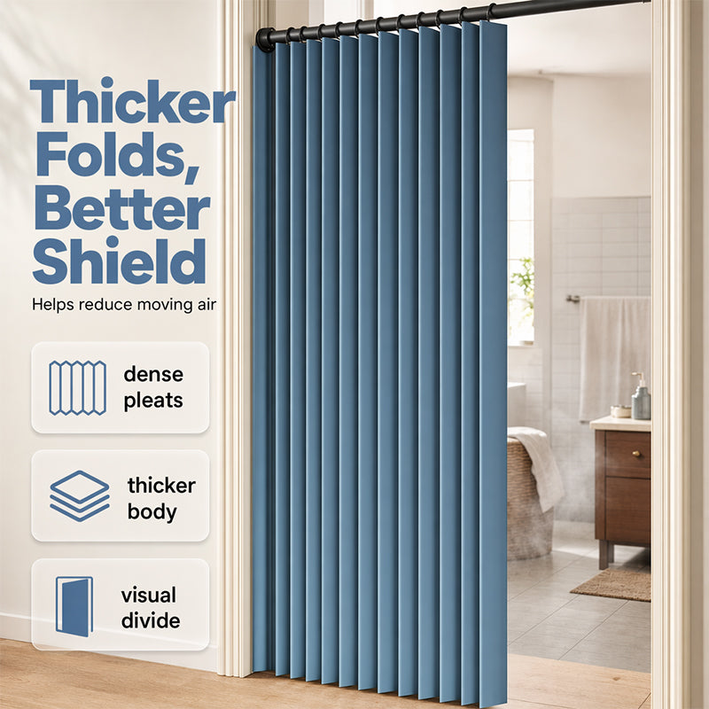 ⏰🔥LIMITED TIME 49% OFF! ✨ No-Drill Magnetic Accordion Door Curtain