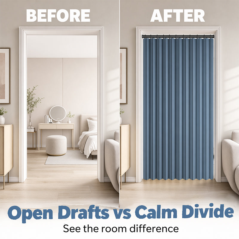 ⏰🔥LIMITED TIME 49% OFF! ✨ No-Drill Magnetic Accordion Door Curtain